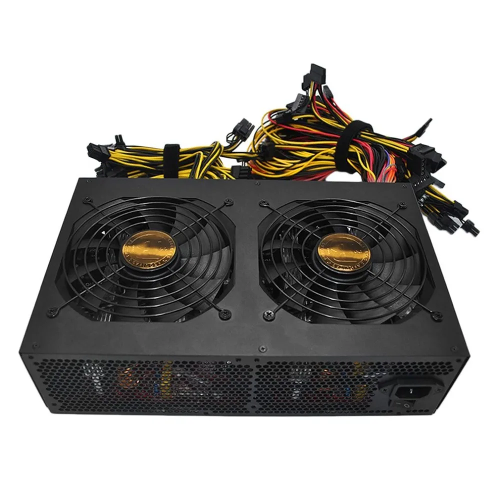 High Efficiency Rated 3450W Active PFC Power Supply with 14CM Low Noise Cooling Fans for Bitcoin Mining Machine High Performance High Efficiency Rated 3450W Active PFC Power Supply with 14CM Low Noise Cooling Fans for Bitcoin Mining Machine High Performance