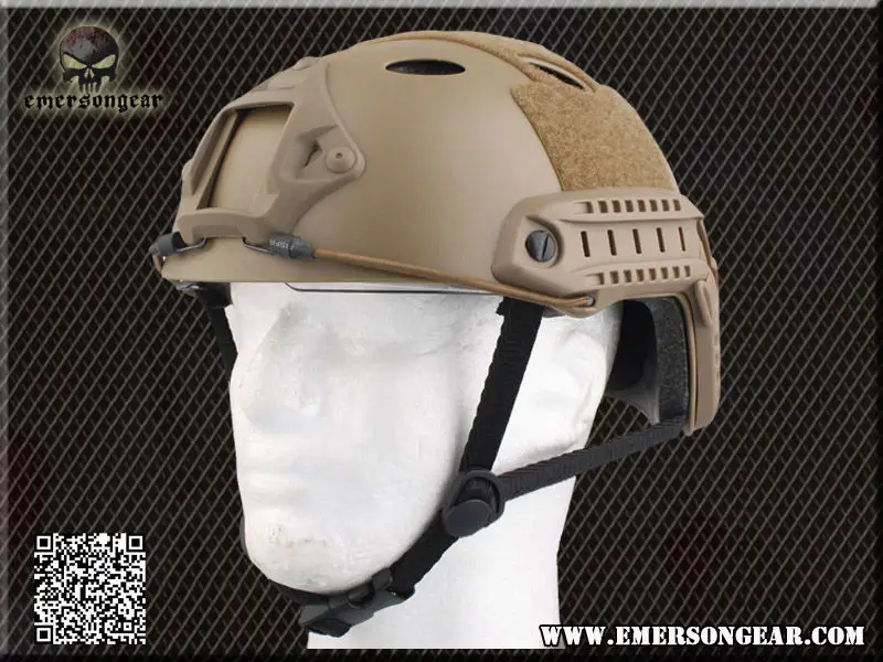 ТОП++ Эмерсон БЫСТРО Шлем с Защитным Goggle Airsoft Охота Тактический Шлем Военные Каски PJ Тип FG Черный DE EM8819