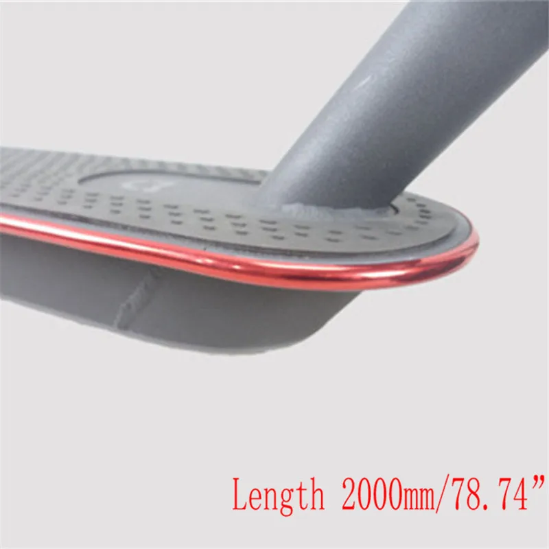 1 Pc Electric Scooter Anti-collision Protection Strip For Xiaomi Mijia M365 Skateboard Body Bumper Scratchproof Scratch Strips - Цвет: Electroplating red