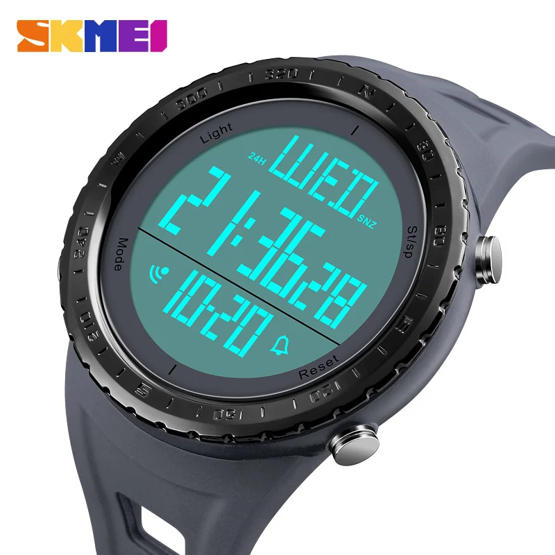 

SKMEI Sports Watch Men Big Dial Outdoor Waterproof Watches Shock Resistant Digital Wristwatch Countdown Clock Relogio Masculino