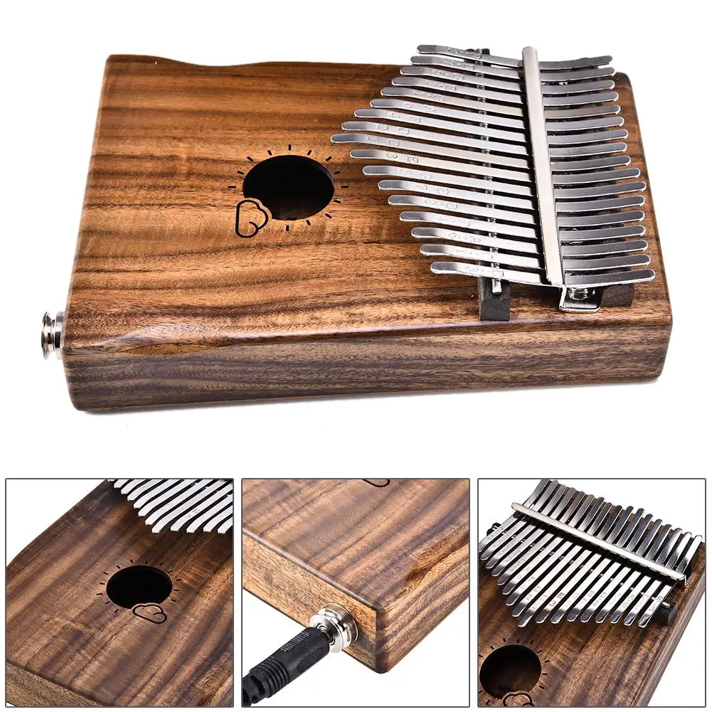 17 клавиш EQ kalimba твердый акации большой палец фортепиано звено динамик с сумкой