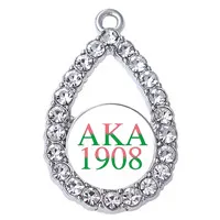 Греческий delta sigma theta Шарм женский красный стойкости Dangler 1913 DST очарование аксессуар с красными кристаллами для изготовления ювелирных изделий diy