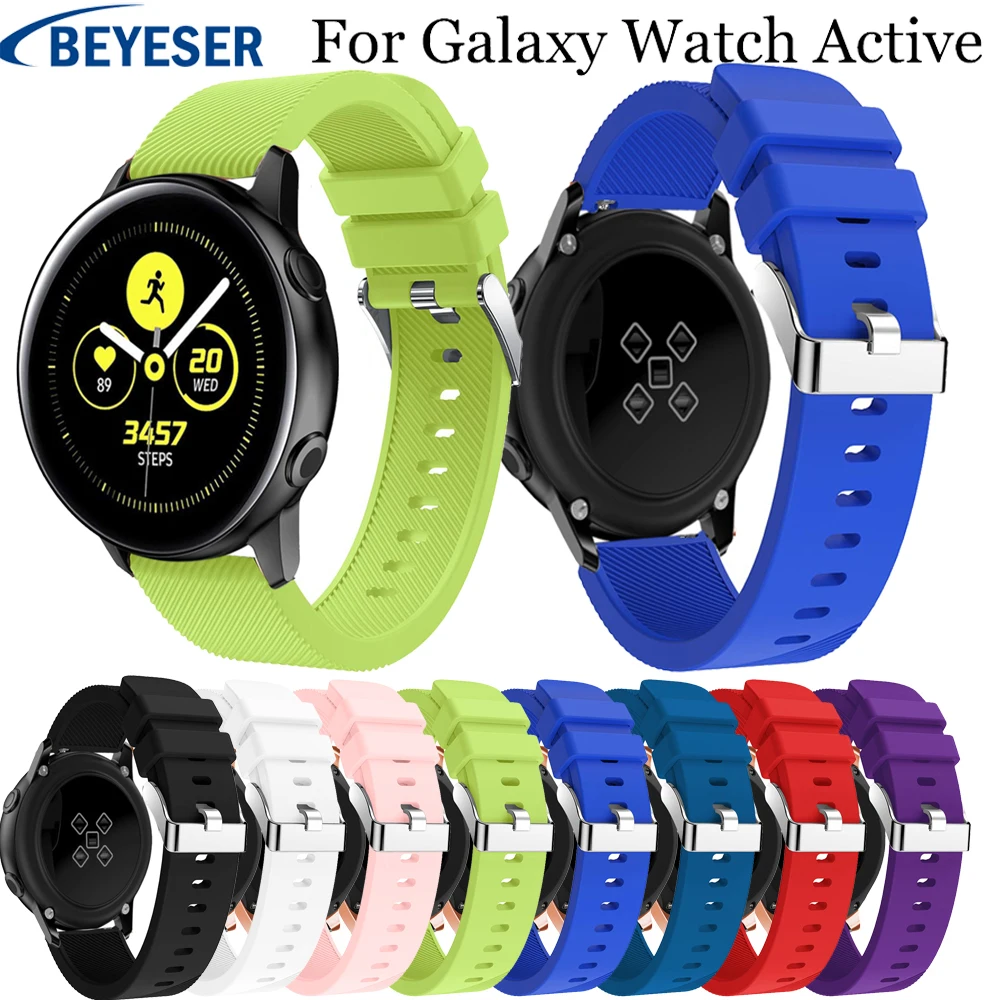 Силиконовые браслеты для часов для samsung Galaxy Watch активный классический Сменный ремень для часов samsung gear s2 спортивный ремешок 20 мм