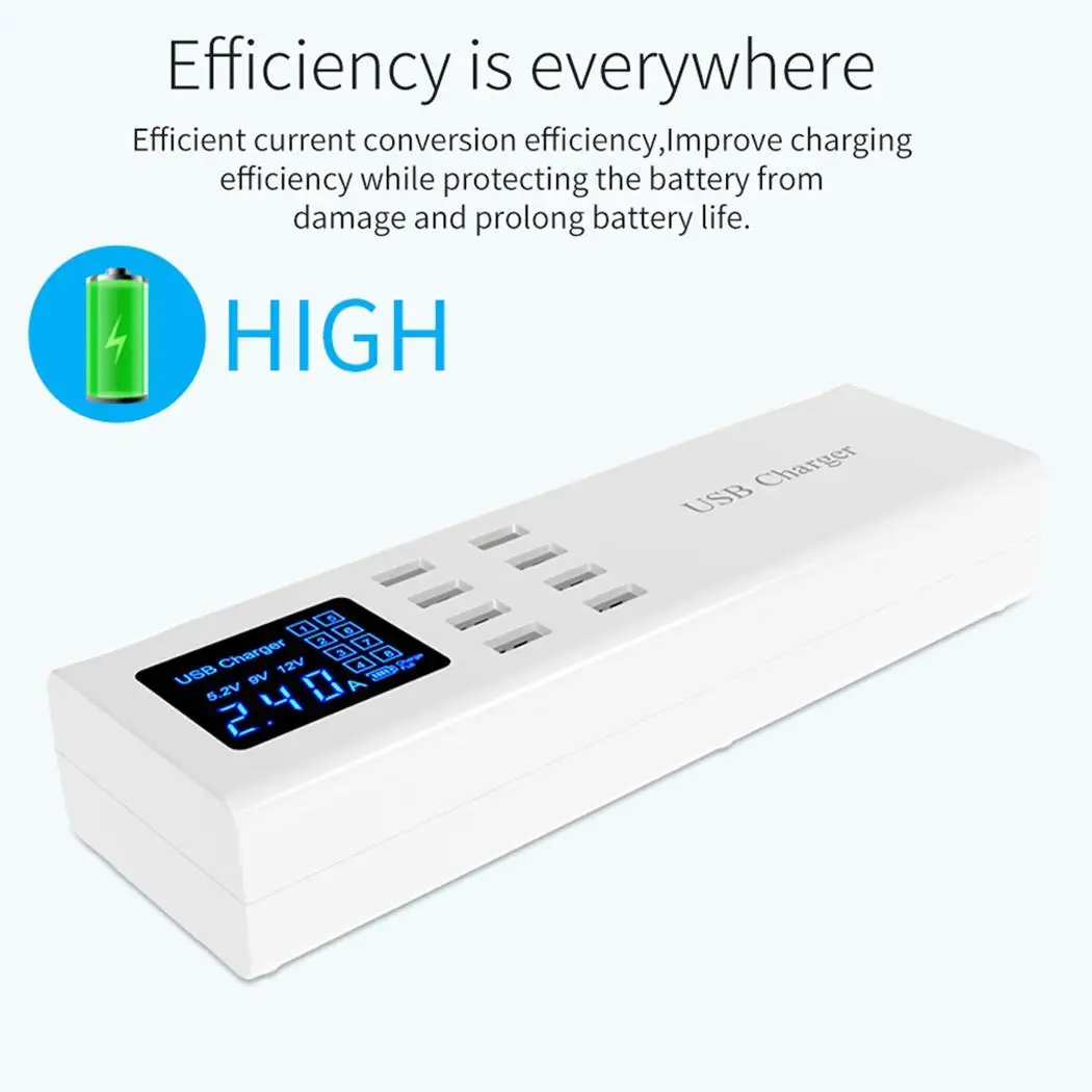 

Multiple USB Charger with Intelligent Led Display Power Adapter
