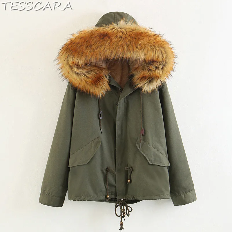 TESSCARA Women Winter Casual Parka Female Cotton Basic