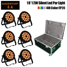 6 XLOT светодиодный PAR света литой Алюминий оболочки 18x12 Вт DMX512 этап вечерние туфли, которые могут диджей бар события клуб дома 6IN1 Roadcase