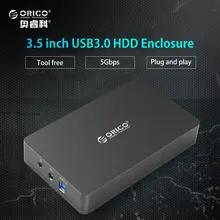 ORICO HDD Enclosure Tool Free USB3.0 to SATA3.0 Hard Drive Disk for 2.5/3.5 inch SATA HDD / SSD Support UASP 8TB Max