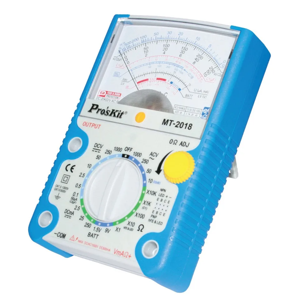 

MT-2018 Analog Multimeter Protective Function Analog Multimeter Safety Standard Professional Ohm Test Meter DC AC VoltageTester