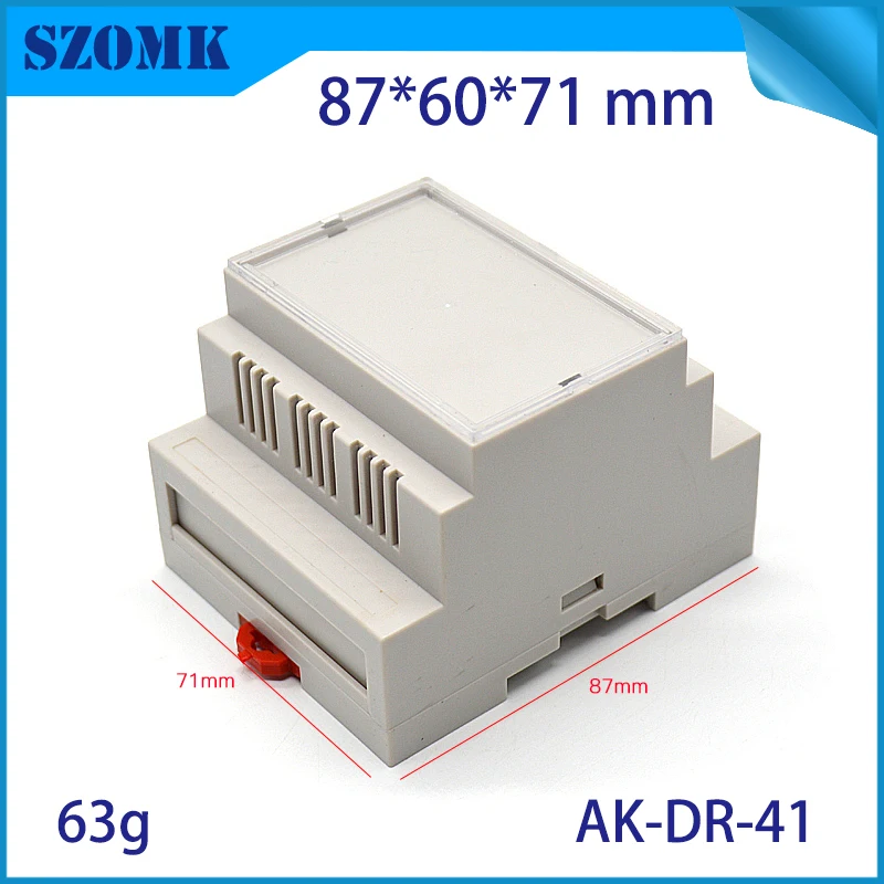 szomk plastic din rail power supply enclosure project box PLC plastic enclosure for electronics din rail junction housing (1)