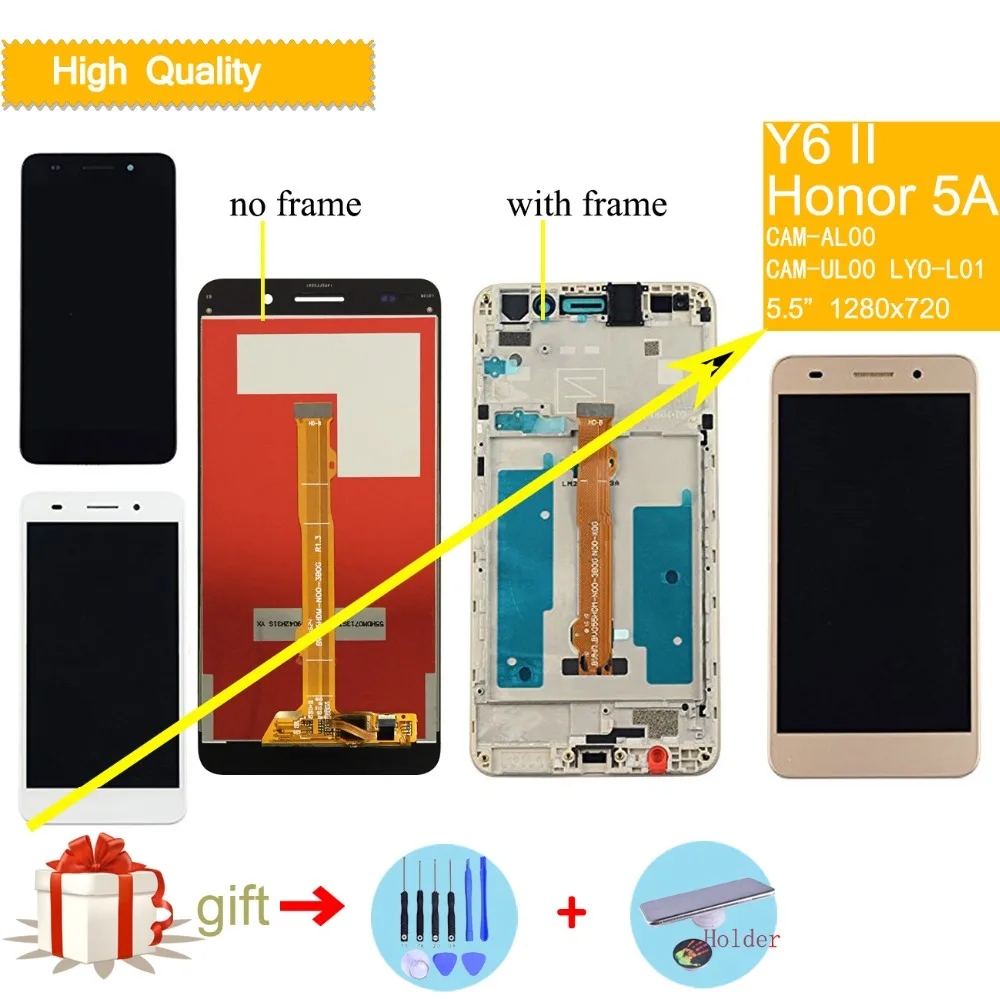

For Huawei Honor 5A LCD Display Touch Screen Digitizer Y6II Y6 II Original LCD Screen Assembly CAM-L23 CAM-L03 CAM-L21 CAM-UL00
