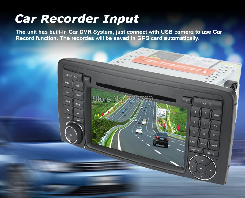 Top 16 GB Flash, 4 Core, 1024X600 Android 5.1 Car DVD Player for Mercedes-Benz R Class W251 with GPS Navigation System Bluetooth 16