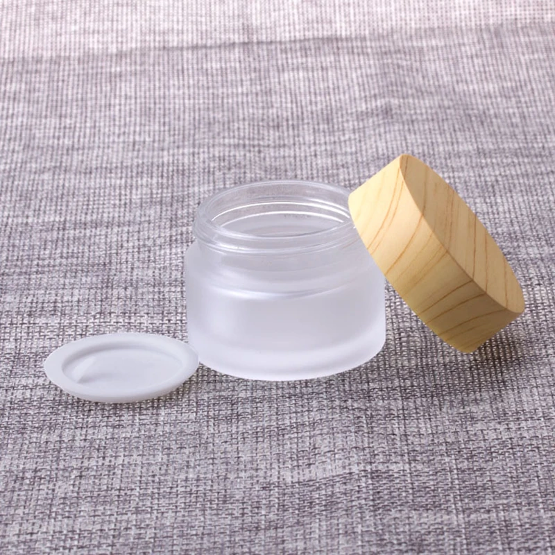 

5g 10g 15g 30g 50g Glass Jars For Cosmetics Frosted Empty Jar Pots Cosmetic Makeup Face Cream Containers With Plastic Cap