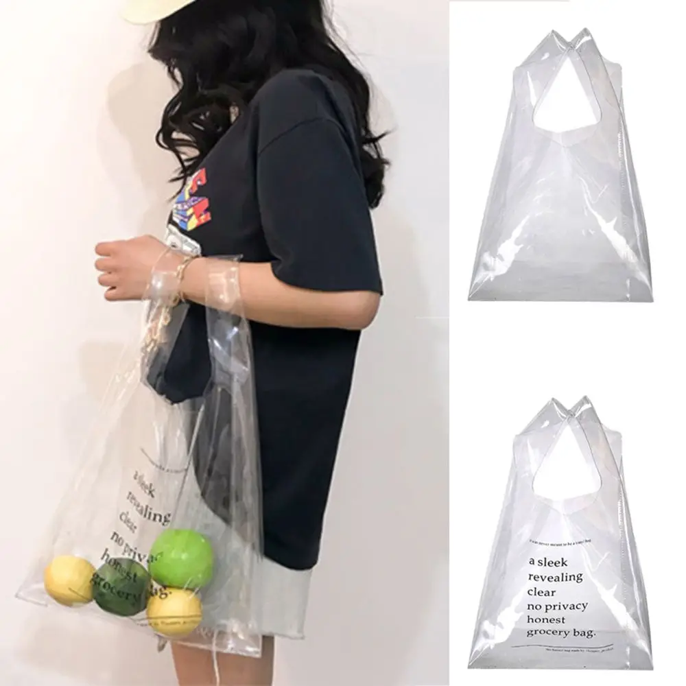 

Hot Sales Fashion Transparent Plastic Tote Women's Design Shopping Bag holographic Jelly Small Bag Fashion PVC Transparent Bag