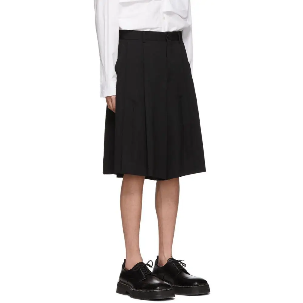 Новинка, свободные мужские повседневные шорты, сценическое шоу, британский стиль, индивидуальная мужская мода, простая короткая юбка