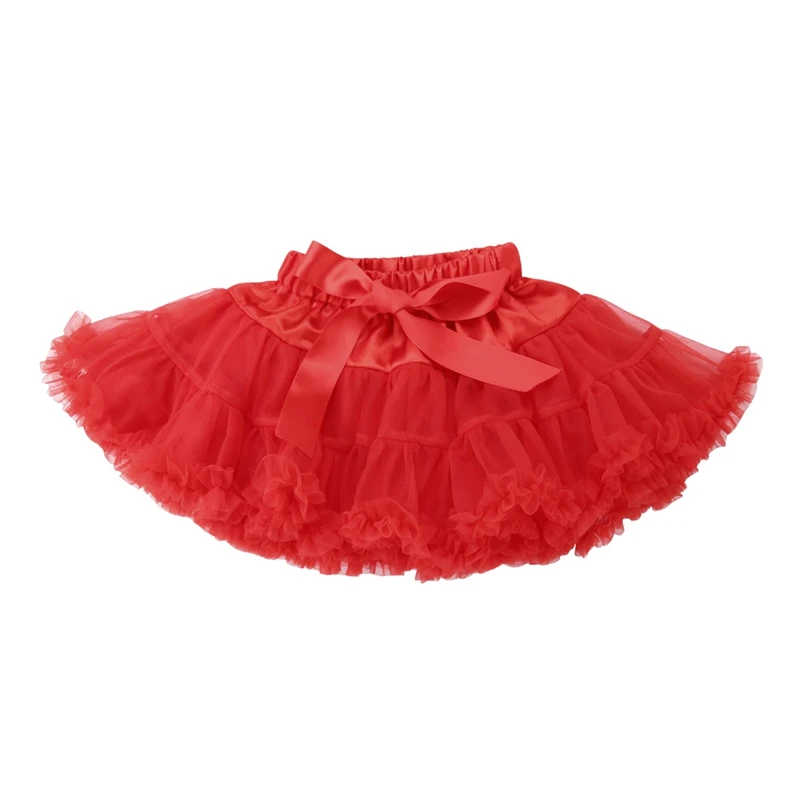 Newborn Infant Girls Kids Fluffy Tutu Skirt Princess Party Lovely Petticoat Ballet Petti skirt - Цвет: Красный