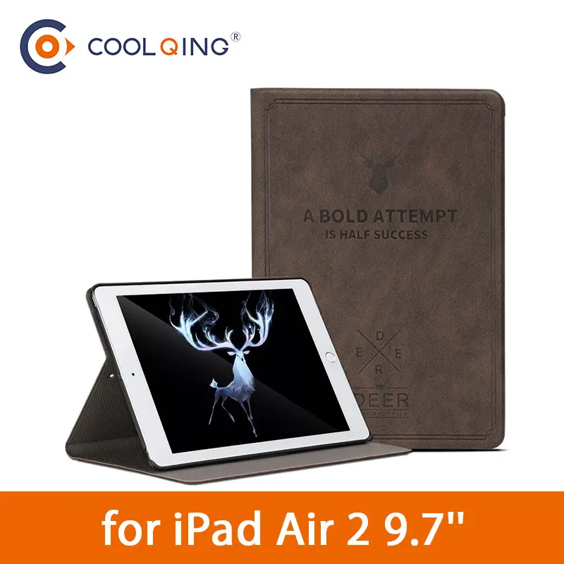 

Deerskin Grain Smart Case For iPad Air 2 9.7 Fashion Pattern PU Leather Protective Cover Tablets Case For iPad Air Case 9.7Air 2