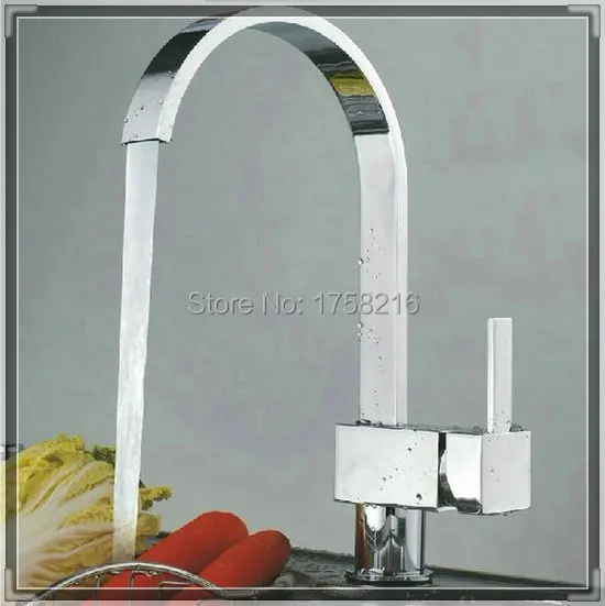 Freeshipping Kitchen Faucets Bathroom Basin Mixer Tap Swivel Chromed