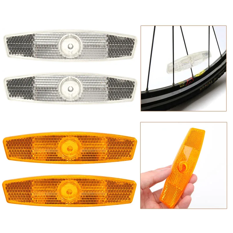 Sale 1pair Bicycle Bike Wheel Safety Spoke Reflector Reflective Mount Clip Warning 1