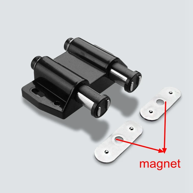 Двойная защелка для шкафа, кухонная дверная пробка, мягкая, тихая, закрывающая, Магнитная защелка, для открытия, заслонка, буферы для мебельного Оборудования