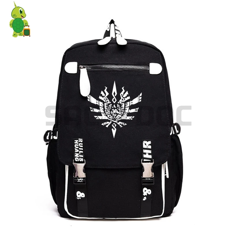 

Monster Hunter Backpack Luminous School Bags for Teenage Girls Boys Laptop Backpack Women Men Casual Travel Shoulder Bags