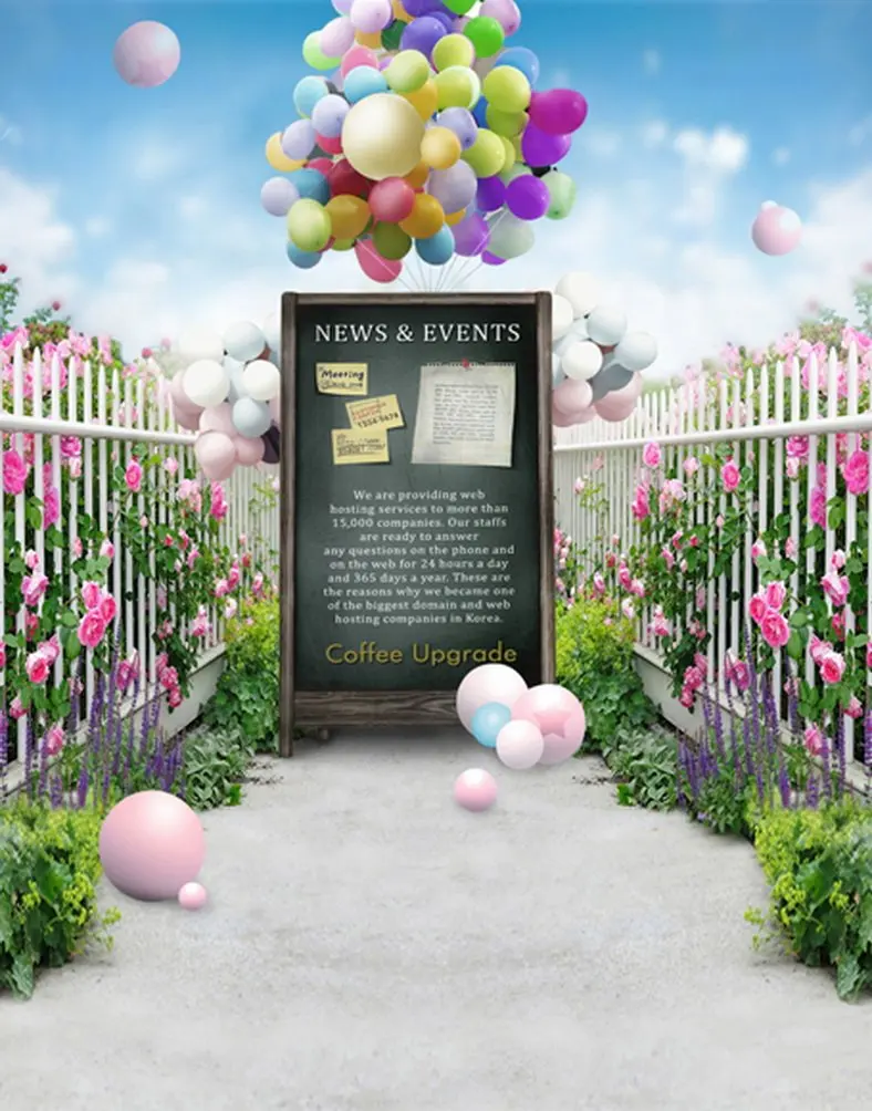 

5x7ft Flowers Balloon Photography Backdrops Photo Props Studio Background