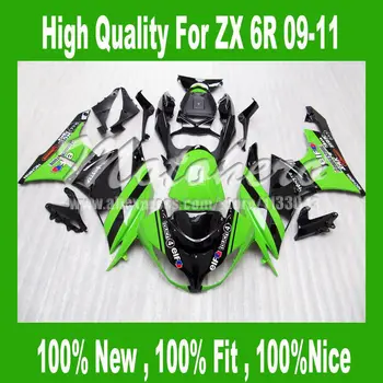 

Ninja ZX6R 09 fairing for Kawasaki Ninja ZX 6R 636 2009 2010 2011 ZX6R 09 10 11 ZX-6R 09 10 11 fairing Kits Green black #S6GG2