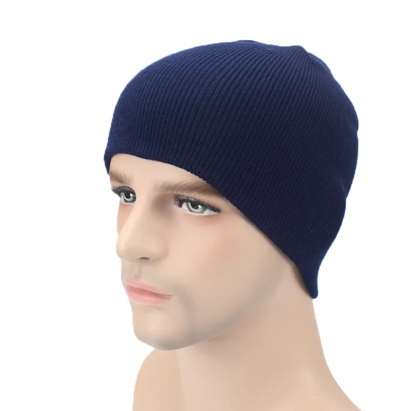 Knitted Beanies Hats Solid 