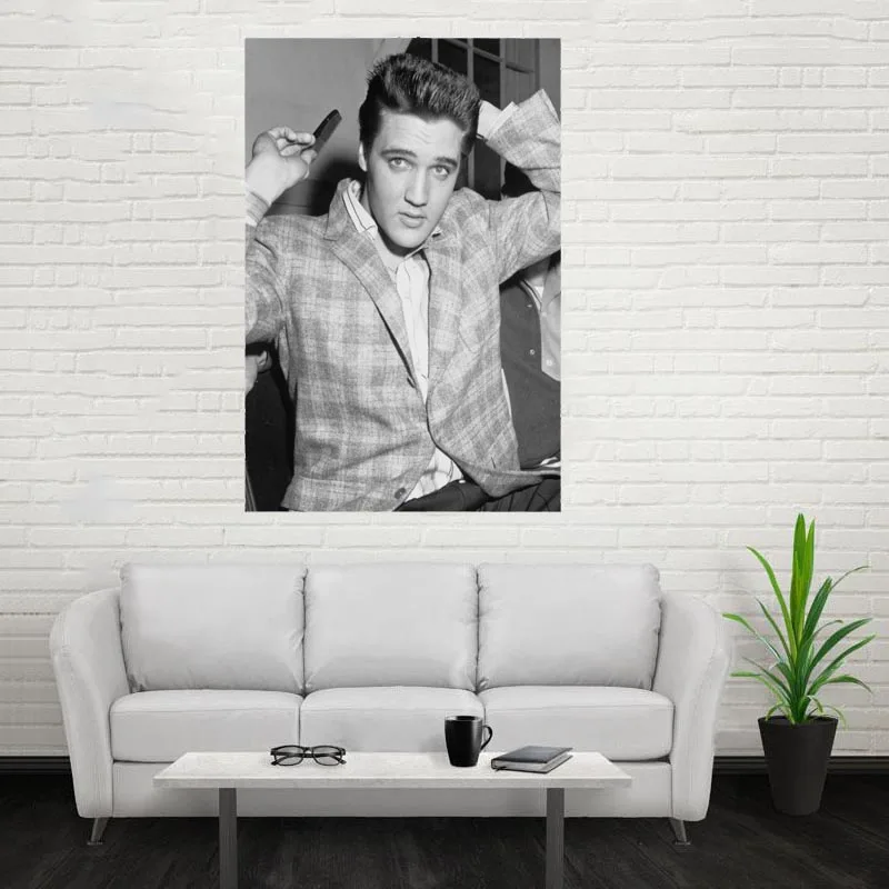 

Nice New Elvis Presley Poster Custom Canvas Poster Art Home Decoration Cloth Fabric Wall Poster Print Silk Fabric Print