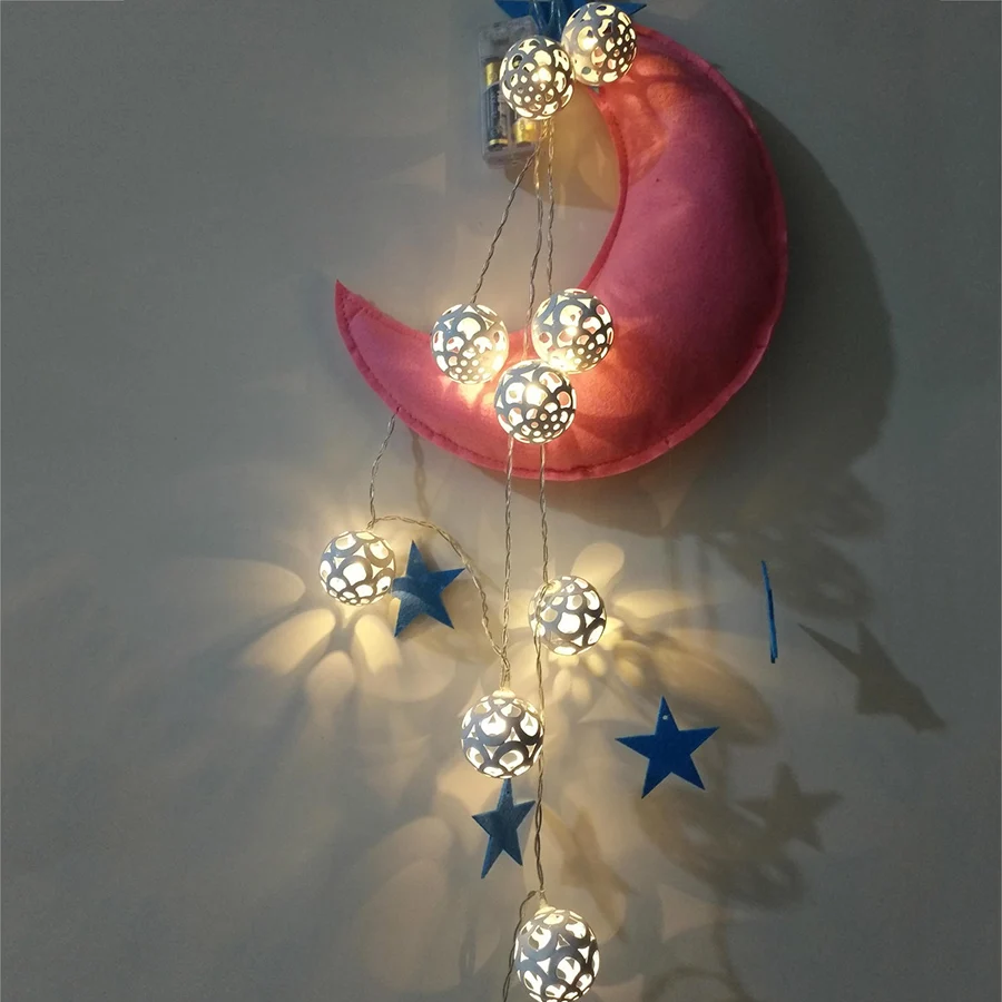 Thrisdar AA Батарея Металл Железо полый шар светодиодный Строка Фея Света 1,5 м 10 светодиодный Глобус для рождественской вечеринки Свадебный