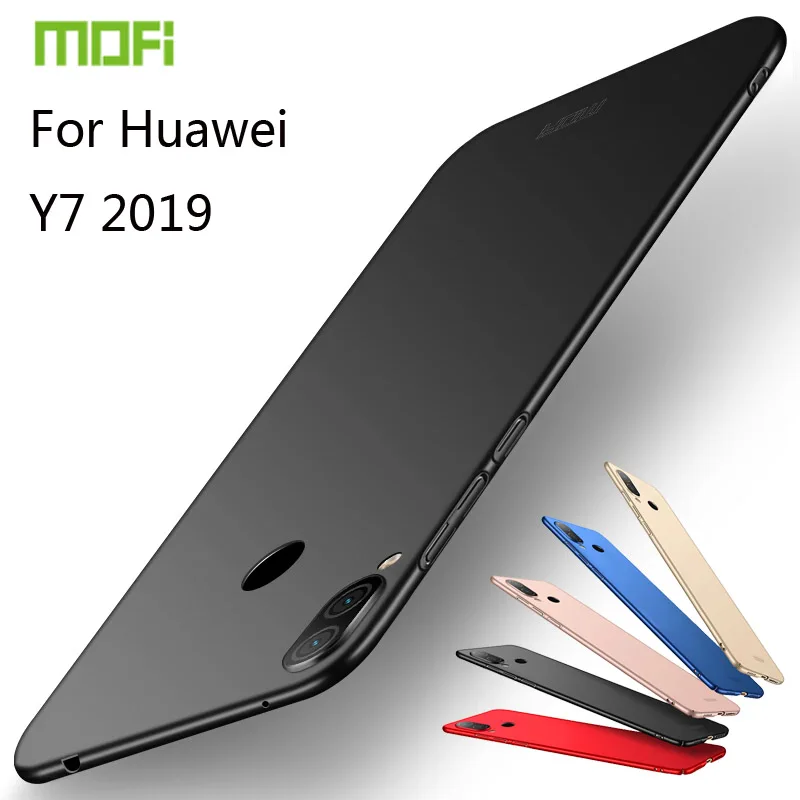 

For Huawei Y7 2019 Case MOFi Phone Shell Hard PC Protective Back Cover Case For Huawei Y7 2019 Funda Coque