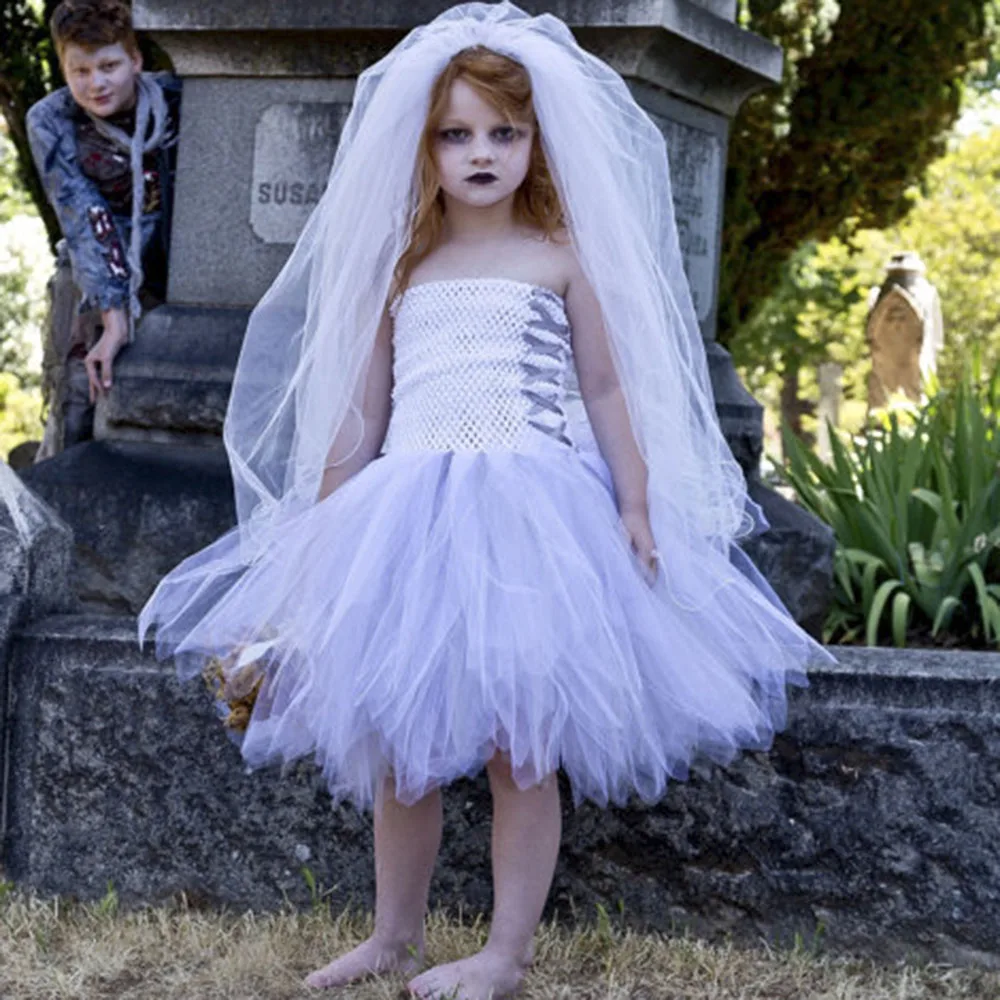 White Color Girl Halloween Nightmare Before Christmas Costume Girl