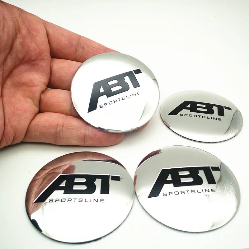 

4 pcs 56.5mm ABT Aluminum Car Wheel Center Hub Cap Sticker For Volkswagen Polo Passat Magotan Tiguan Golf Lavida CC Scirocco