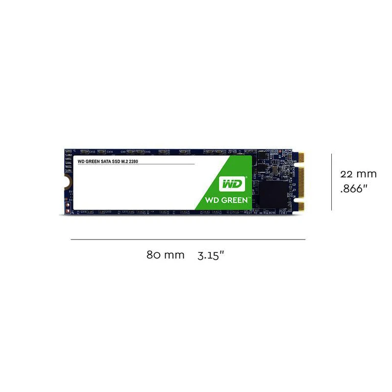 Жесткий диск Western Digital WD Green SSD 120 ГБ 240 Внутренний твердотельный жесткий диск SSD TLC M.2 2280 540 МБ/с. для ноутбука