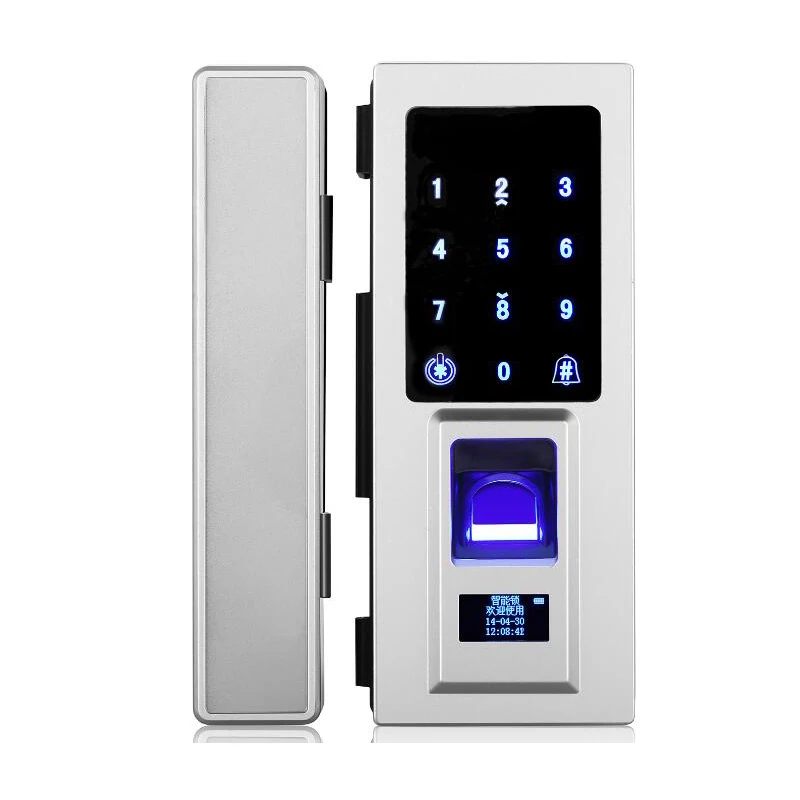 

Electronic Digital Fingerprint Glass Door Lock with Touch Keypad For Frameless Glass Door
