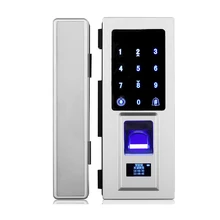 Touch keypad Digit Electric Glass door Fingerprint Lock For Frameless Glass Door Fingerprint / Password Code / RFID Card Unlock
