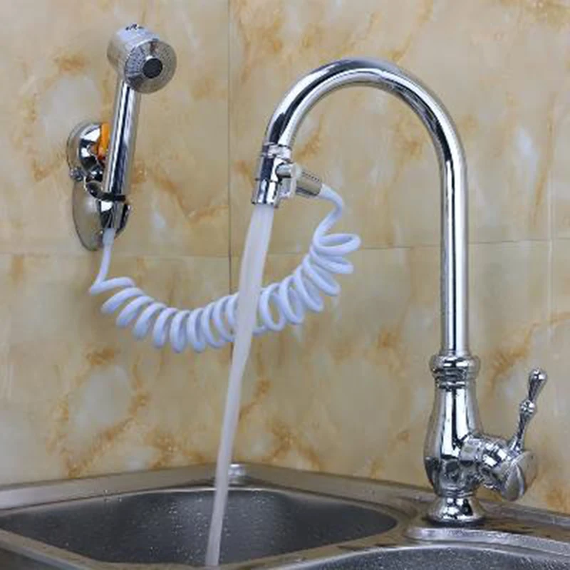 FEIGO 1Pcs Home Stretchable 50cm Water Filter Telescopic Extension Tube Kitchen Faucet Extender Water-Saving Vozzle Filter F613