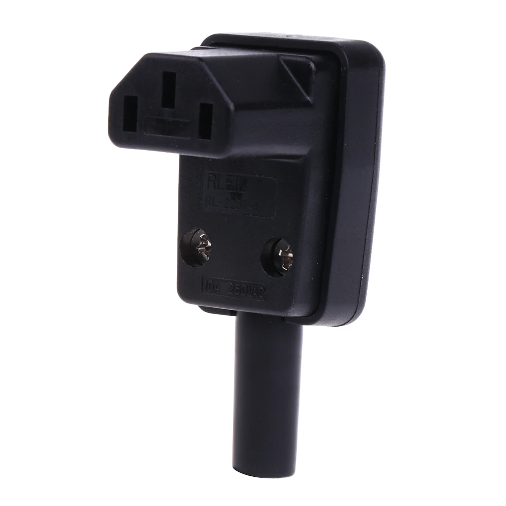 IEC C13 Right Angle Female 10A 250V Socket Plug Connector Adapter Outlet