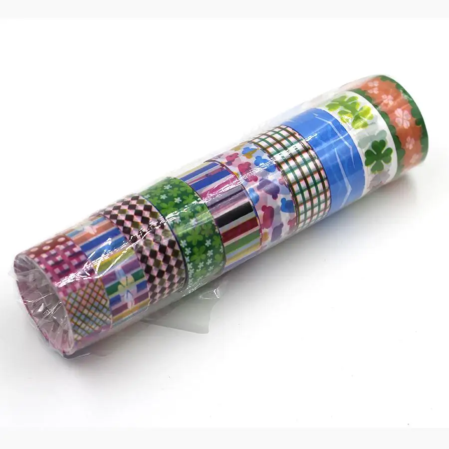 

10X Kawaii Cartoon Washi Masking Tape DIY Crafts Notebook Decorative Scotch Stickers Scrapbooking Stationery