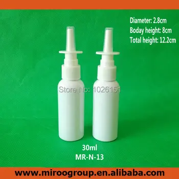 

Free Shipping 10+2pcs/lot 30ml white color plastic nasal spray pump bottles, 1oz Plastic nasal spray bottles 30 ml