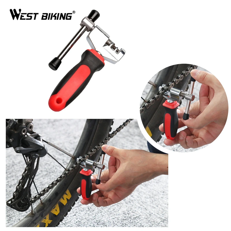 Запад biking велосипед цепи Выключатель Резак Для Удаления Инструмент Для Снятия Цикл Сплошной Ремонт Инструменты Велосипеды цепи Булавки сплиттер устройство