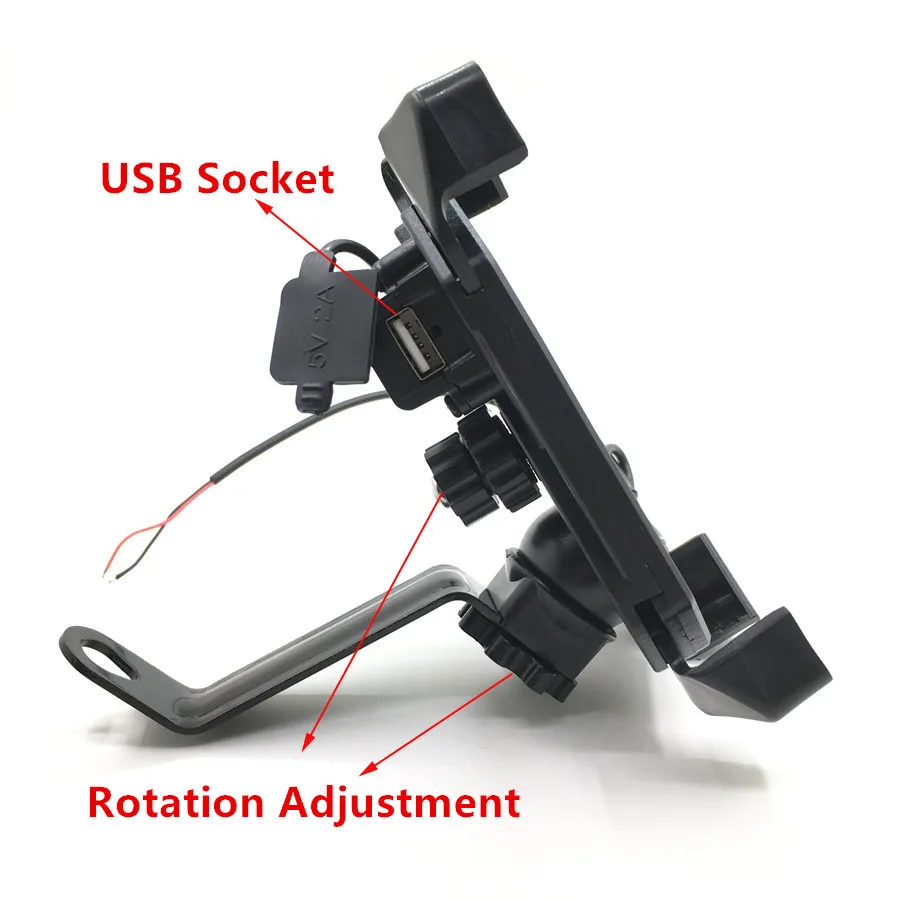 Yecnecty мотоцикл USB зарядное устройство 12-30 в универсальный мотоцикл телефон gps Кронштейн держатель зажим для Honda Suzuki Triumph