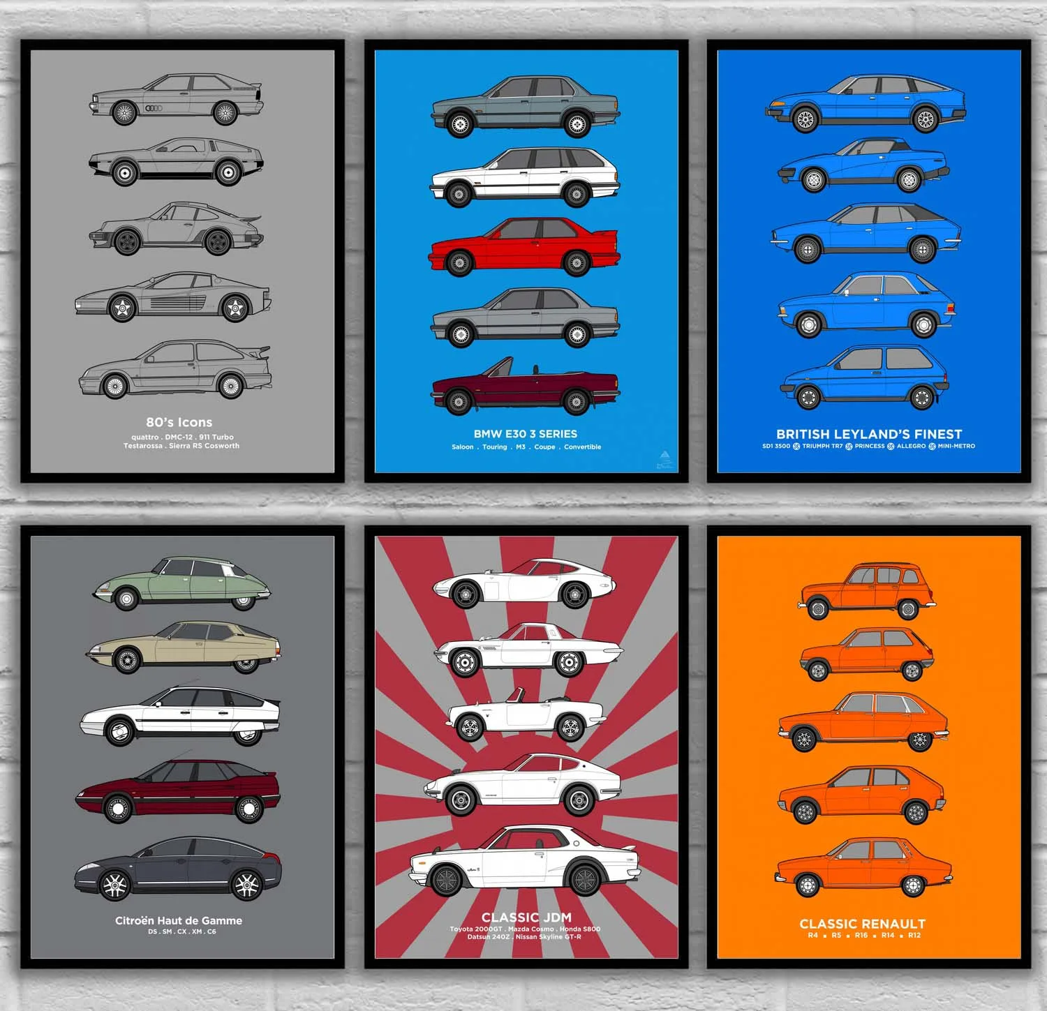 

Classic Car Auto Automobile Car Blueprint Posters No Frame