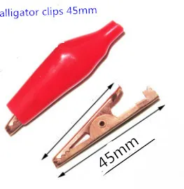 

50pcs test clip crocodile 45mm large alligator clips electrical red color
