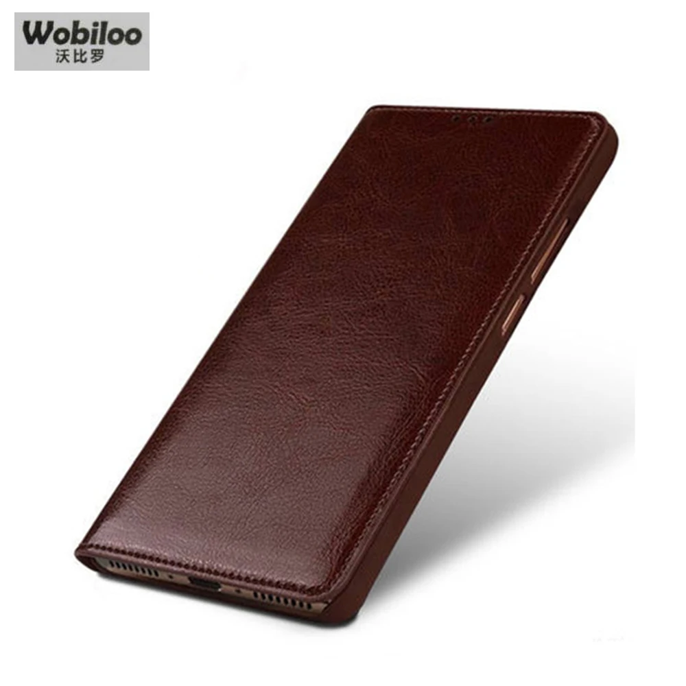 ==> [Free Shipping] Buy Best Wobiloo Original Cow Leather Case for ZTE Nubia Z11 Mini S Fashion Phone Protection Flip Cover Bag for Nubia Z11 MiniS 5.2