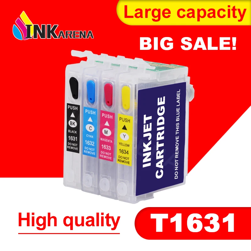 

16 16XL патрон чернил для принтера Epson рабочей силы WF-2010W WF-2510WF WF-2520 WF-2530WF WF-2540 принтер T1631 T1634 T1621 с сброса чипа