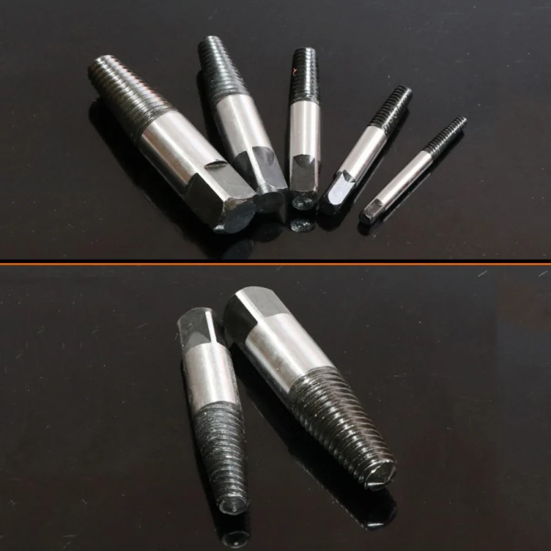 New 5Pcs/set Broken Screw Extractor With Paper Card Easy To Operate remove/stripped Broken Studs Auto Repair Tool