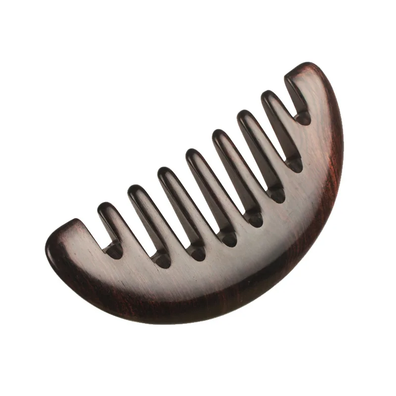 Head Massage Comb Meridian Through Breast Massage Wooden Comb Ebony Wide Teth Women Head Massager For Smooth Hair