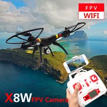 Дрон X8W RC вертолет WiFi видео в режиме реального времени 2,4G 4ch 6 Axis с 2MP камерой RC Квадрокоптер VS x600 X5C
