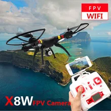 Gratis Shippping X8W Drone RC helicopter WiFi Real Time Video 2.4G 4ch 6 Axis dengan 2MP Kamera RC Quadcopter VS X5C x600