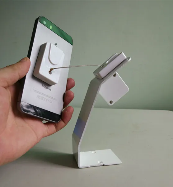 

(50 pcs/pack ) white color aluminium anti theft security display stand for dummy phone